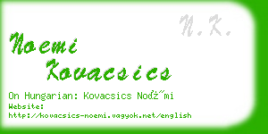 noemi kovacsics business card